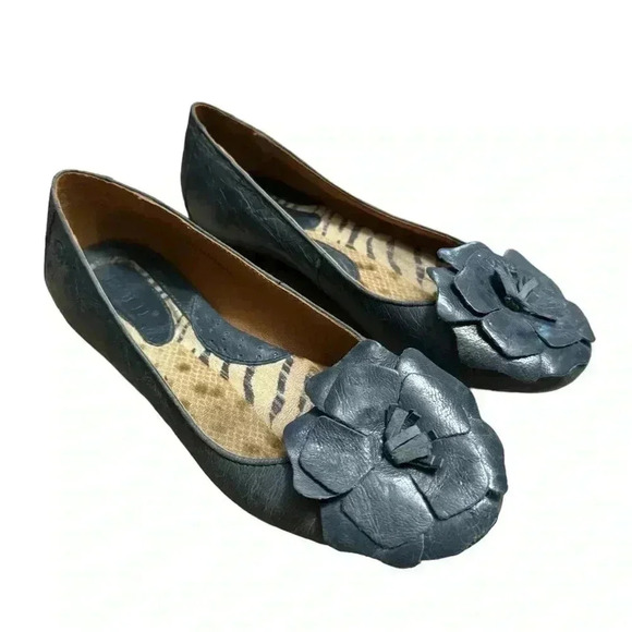 Born Leather Flower Flats Size 6.5 - Picture 1 of 5